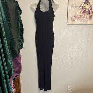 Black Halter Maxi Dress